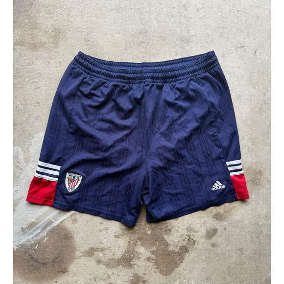 Original 1999 Athletic Bilbao Adidas Soccer Athletic Shorts Size XL Lined - Picture 1 of 8